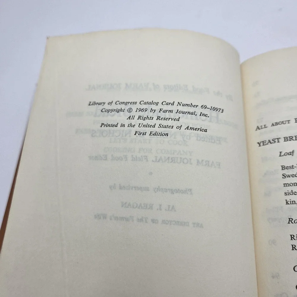 1969 Homemade Bread Cookbook by Nell B. Nichols and Farm Journal Editors